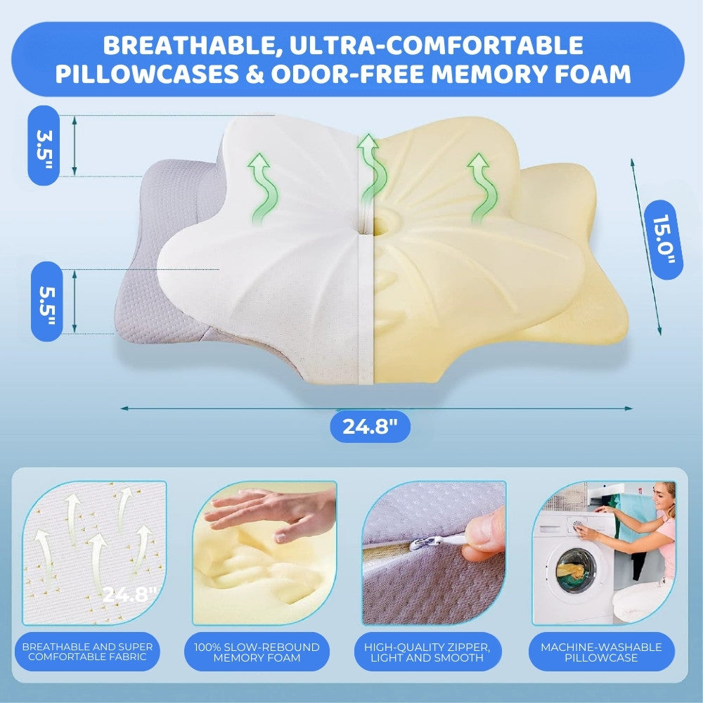 Belvoro™ | Contour Relief Pillow "Butterfy"