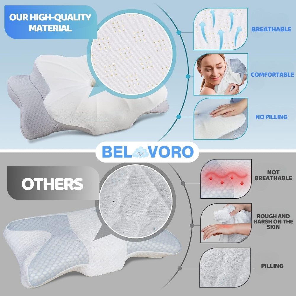 Belvoro™ | Contour Relief Pillow "Butterfy"